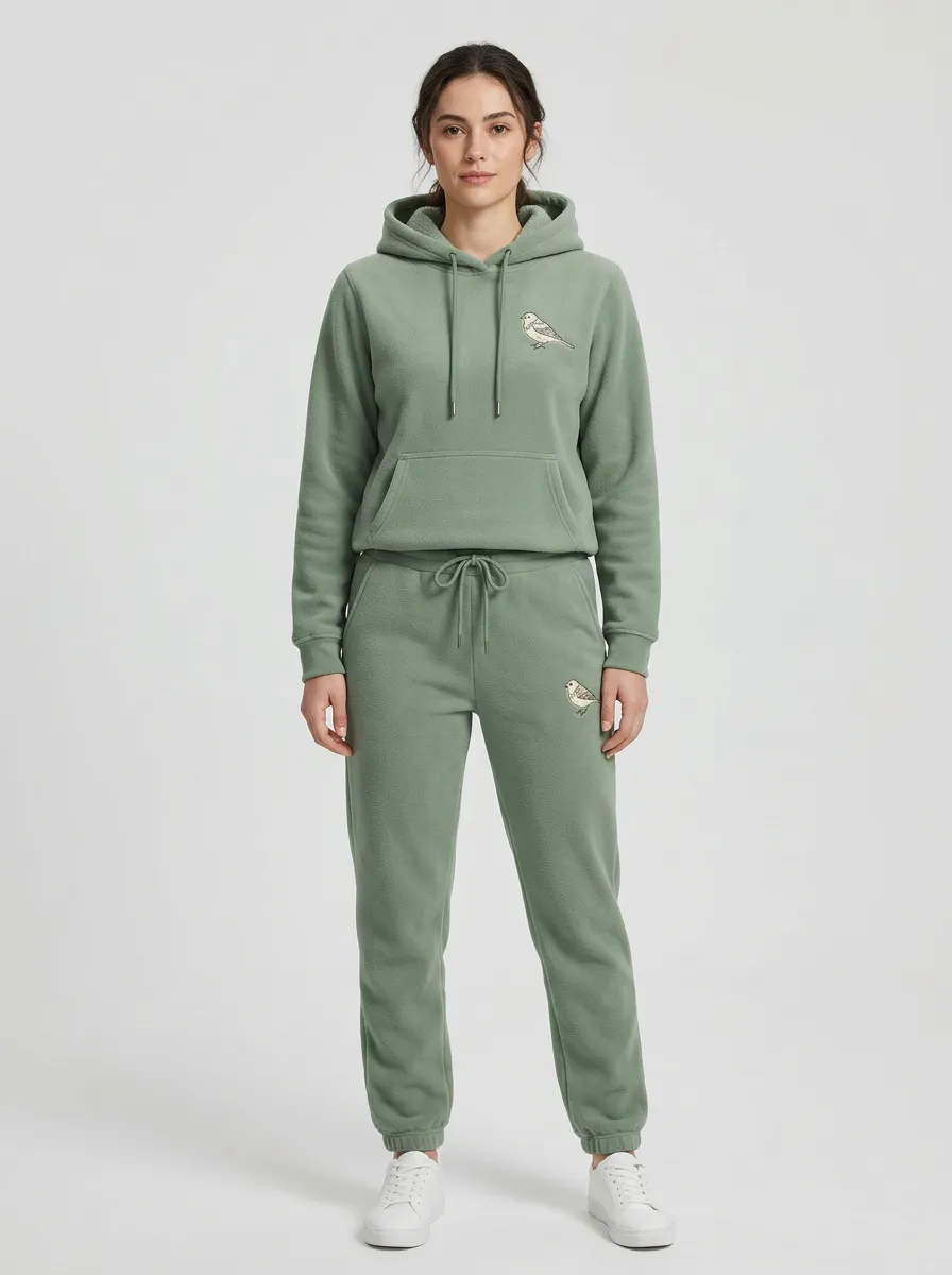 Women's Embroidered Bird Lounge Set