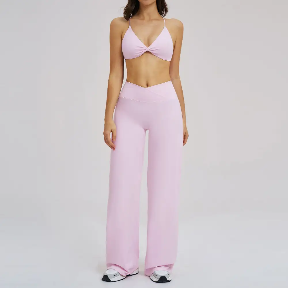 Brushed Backless Bra and Trousers Active Set