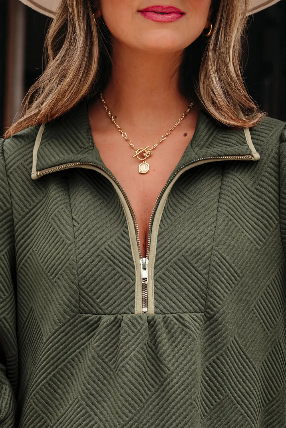 Smooth Finish Zip Front Mini Dress