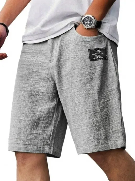 Linen Blend Relaxed Fit Shorts
