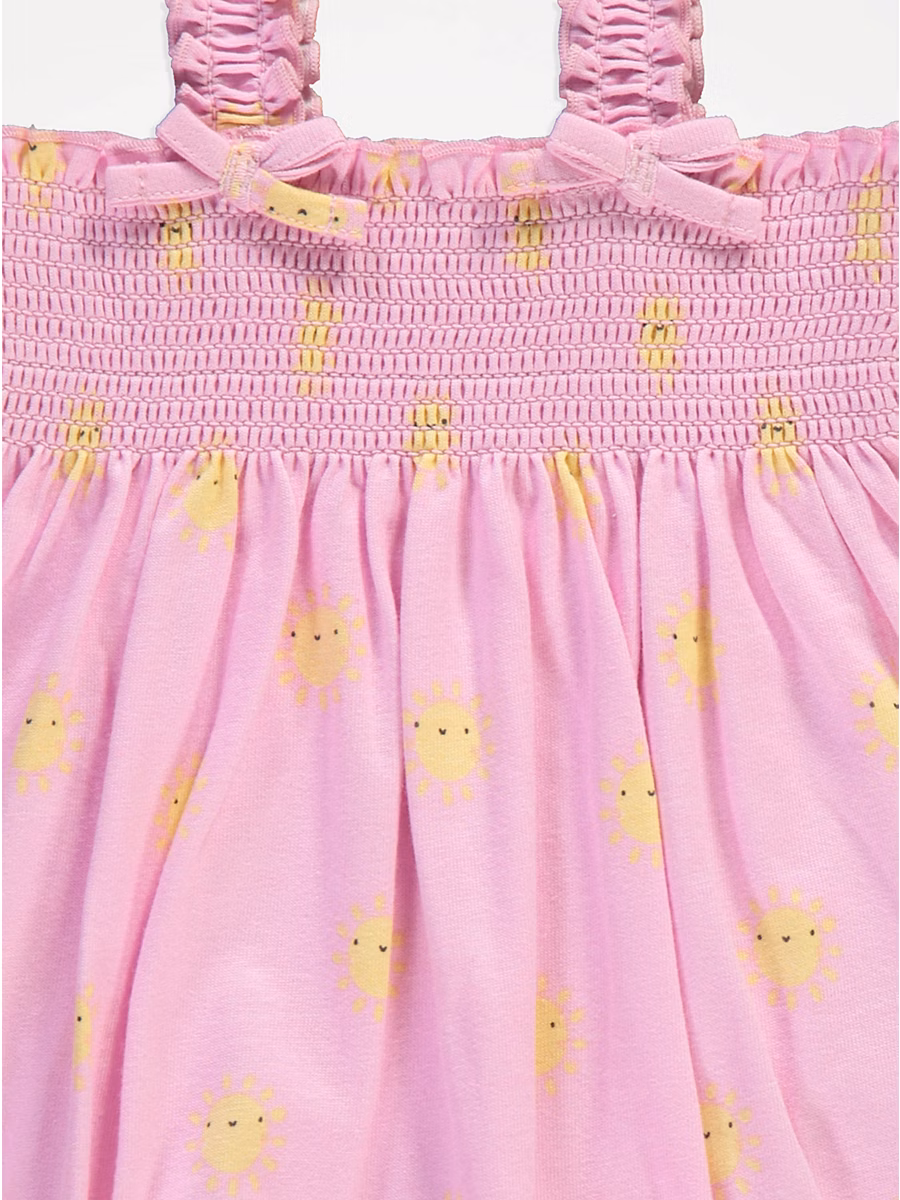 Smiley Sunshine Shirred Strappy Rompers 3 Pack detail 3