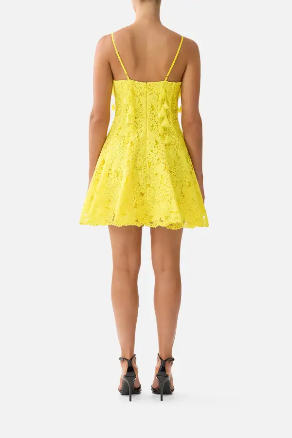 Relaxed Corset Dress with Short Flared Skirt
