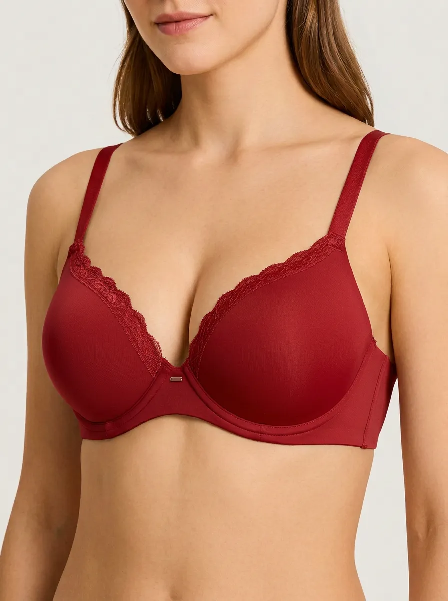 Women's Refined Padded Lace-Trim Bra