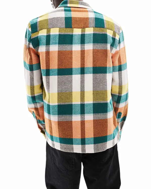 Brushed Flannel Shirt With Rainbow Check