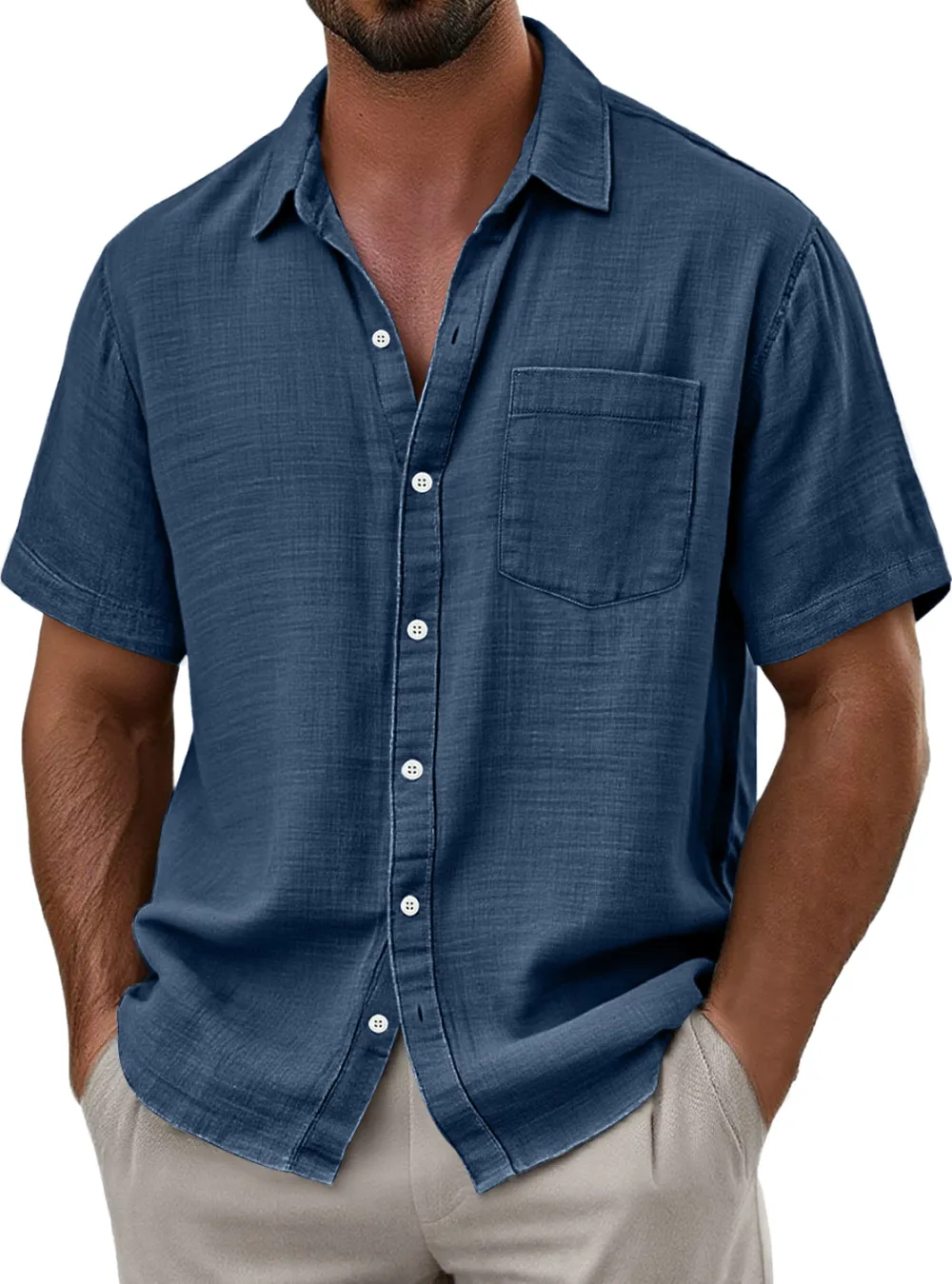 Everyday Linen Blend Pocket Shirt