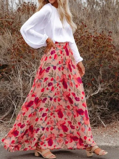 Pleated High Waist Skirt