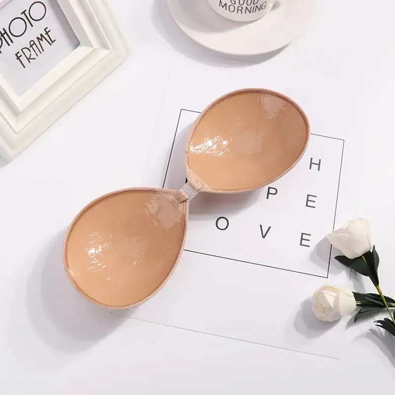 Silicone Adhesive Bra with Center Closure