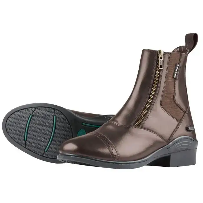 Zip Leather Riding Boots