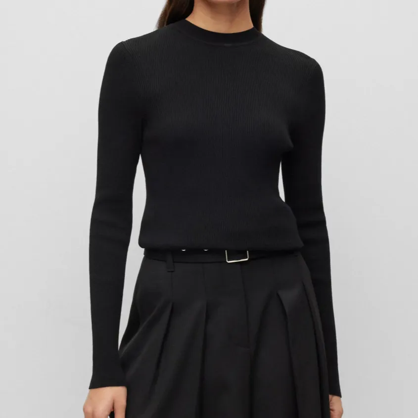 Classic Knit Ribbed Women's Sweater