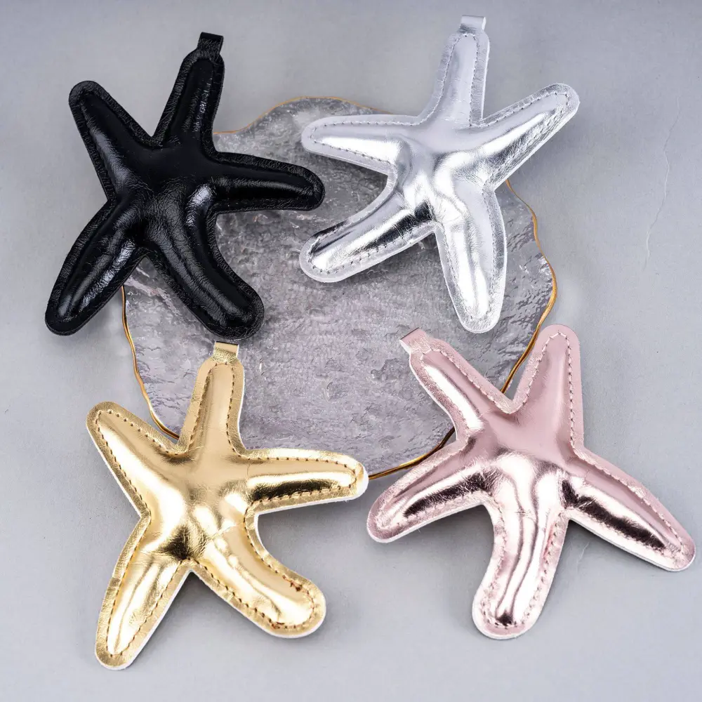Cartoon Star Keychain Leather Bag Car Accessory