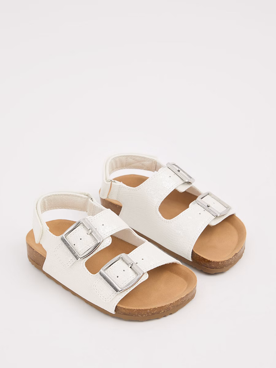 White Double Strap Sandals detail 2