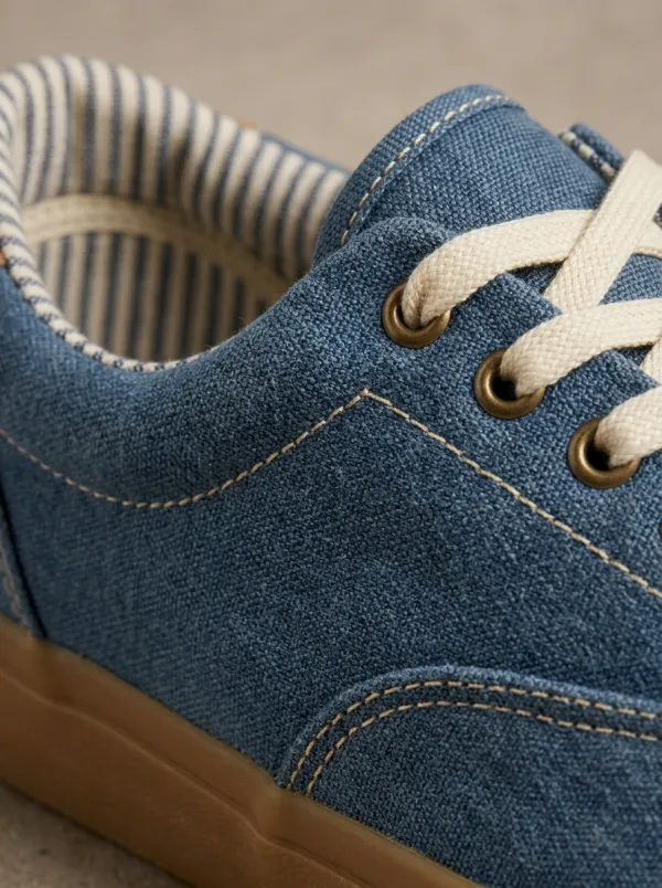Relaxed Graphic Look Men's Canvas Shoes