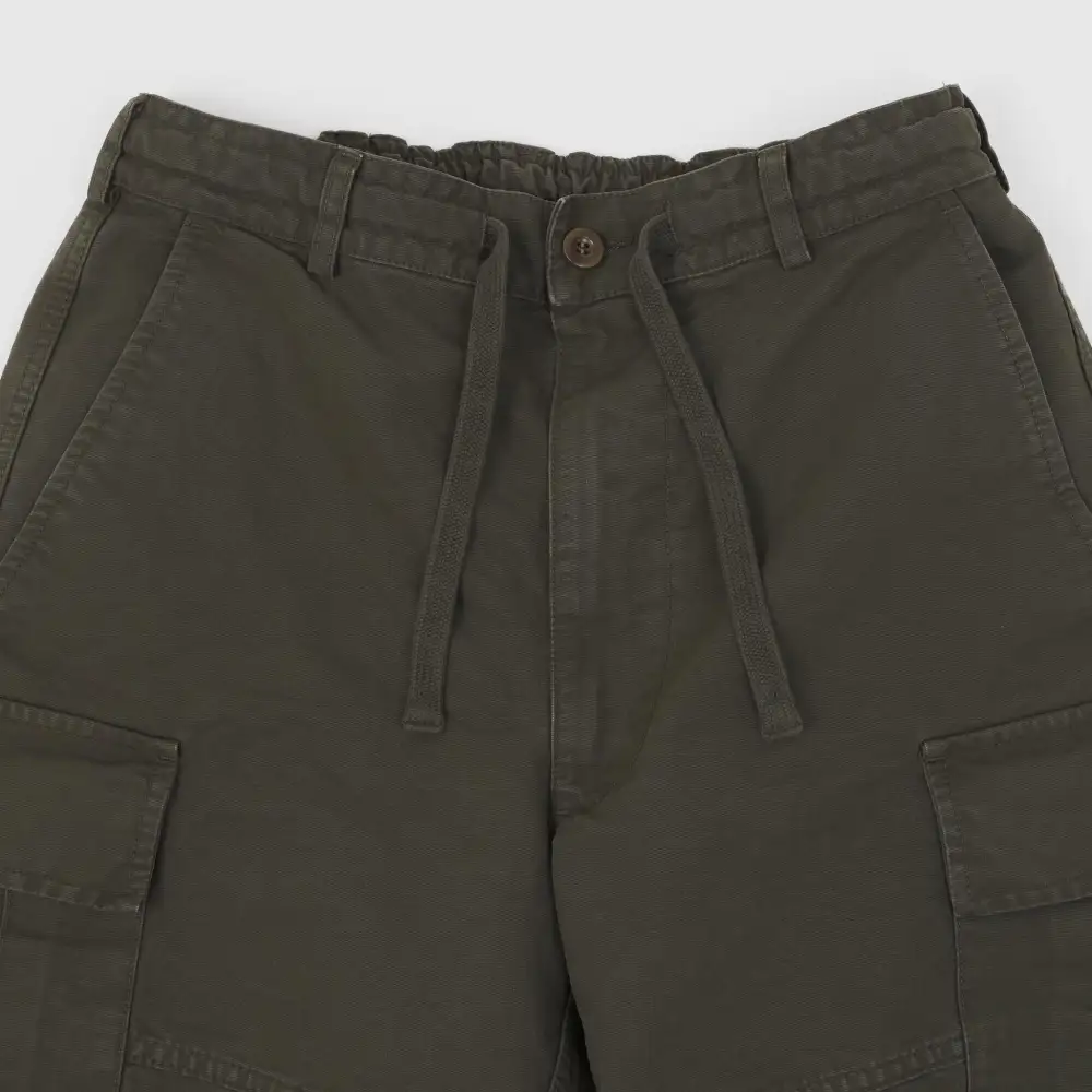 Drawstring Canvas Cargo Pants