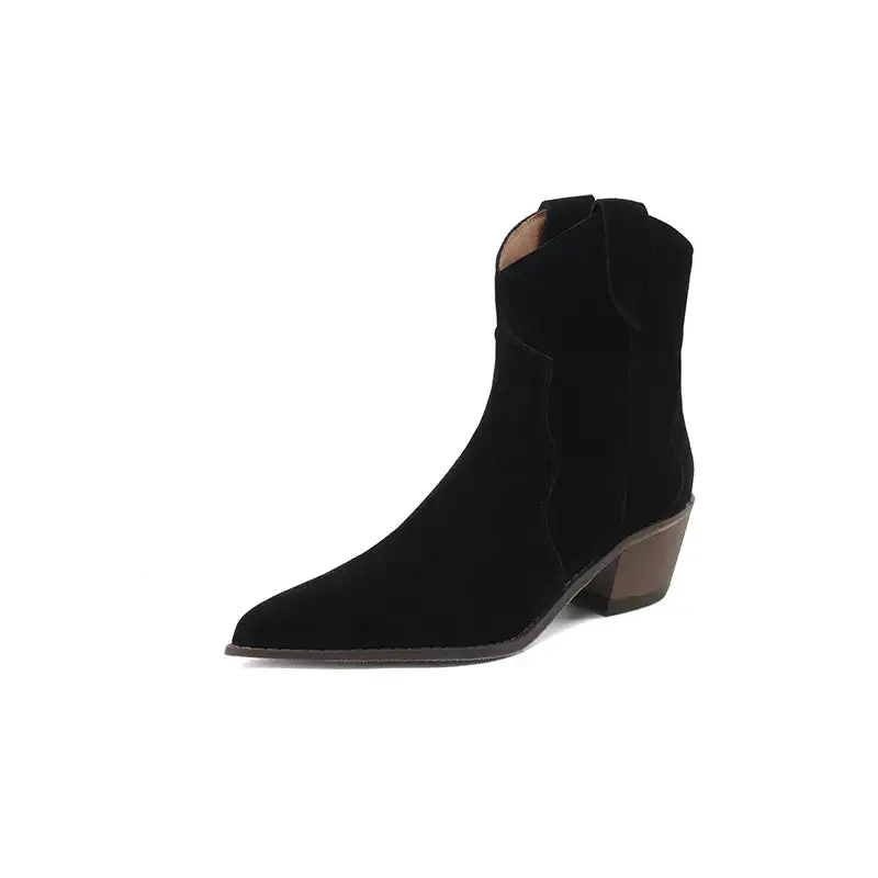 Suede Cowboy Warm-Lined Knee-High Boots