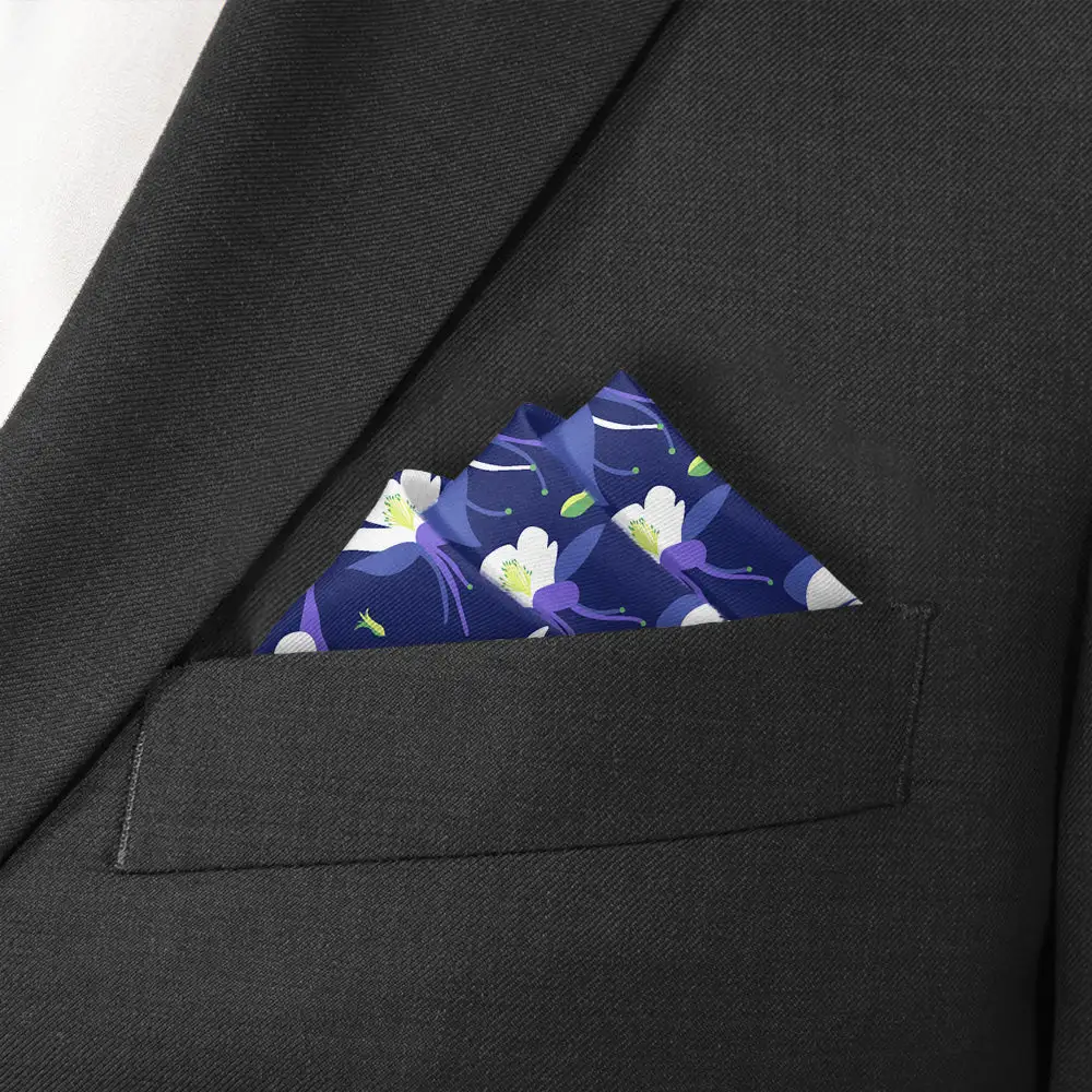 Understated Polished Floral Pocket Square