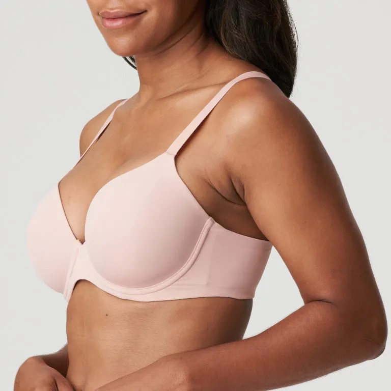 Women's Plunge Spacer Seamless Adjustable Straps Bonded Finish Mesh Microfiber Rounded Shape Bra