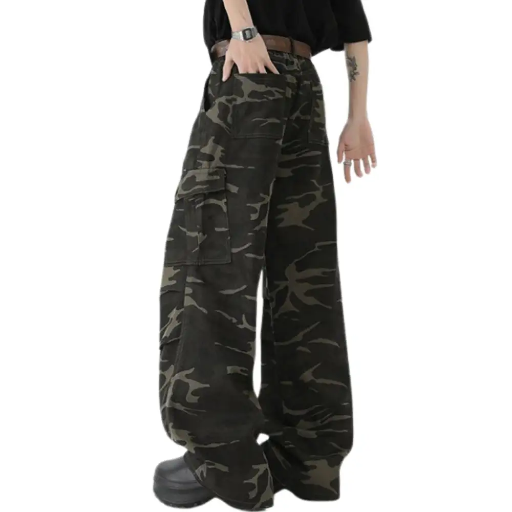 Relaxed Fit Utility Camouflage Men's Casual Pants