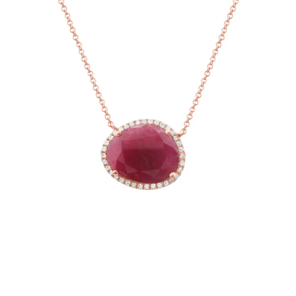 Petite Diamond Ruby Necklace