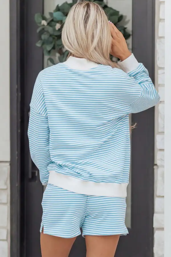 Stripe Shorts Relaxed Shorts Lounge Set Ease