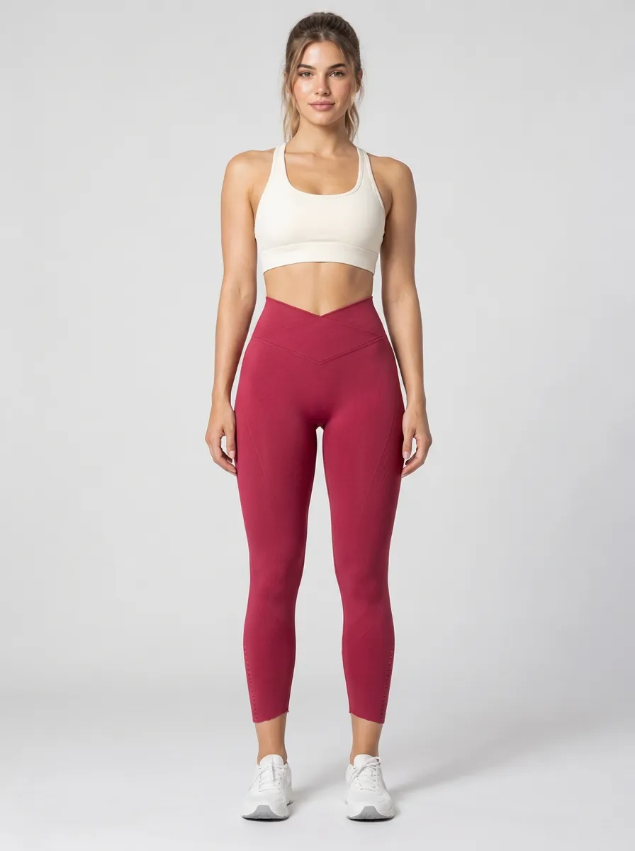 Women's V-Waist Yoga Printed Seamless Fitness Leggings