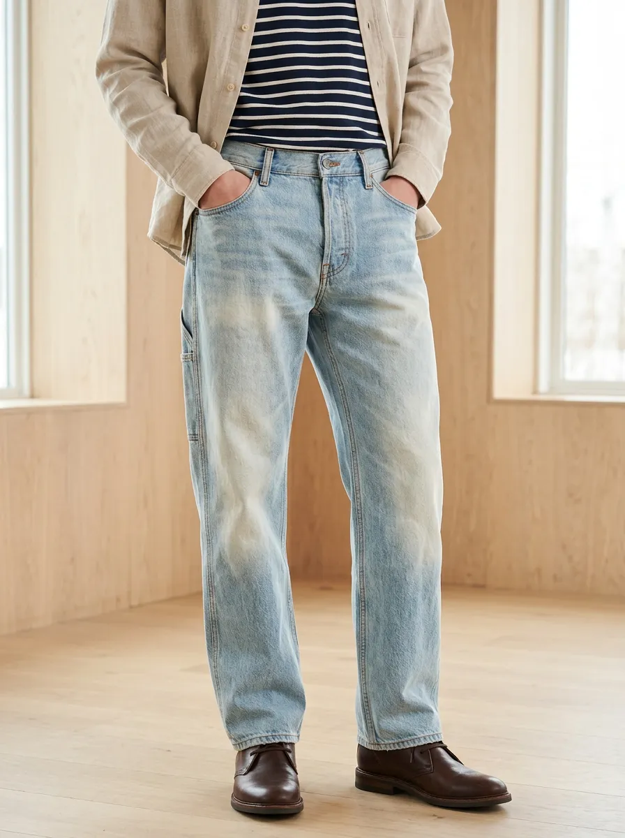 Men's Denim Five Pocket Relaxed Fit Jeans