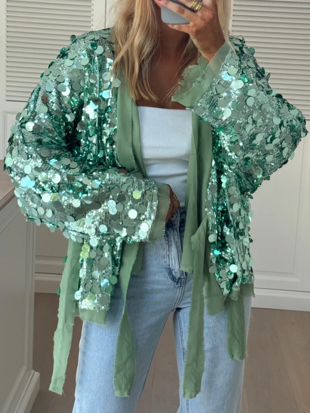 Premium Modern Casual Green Top