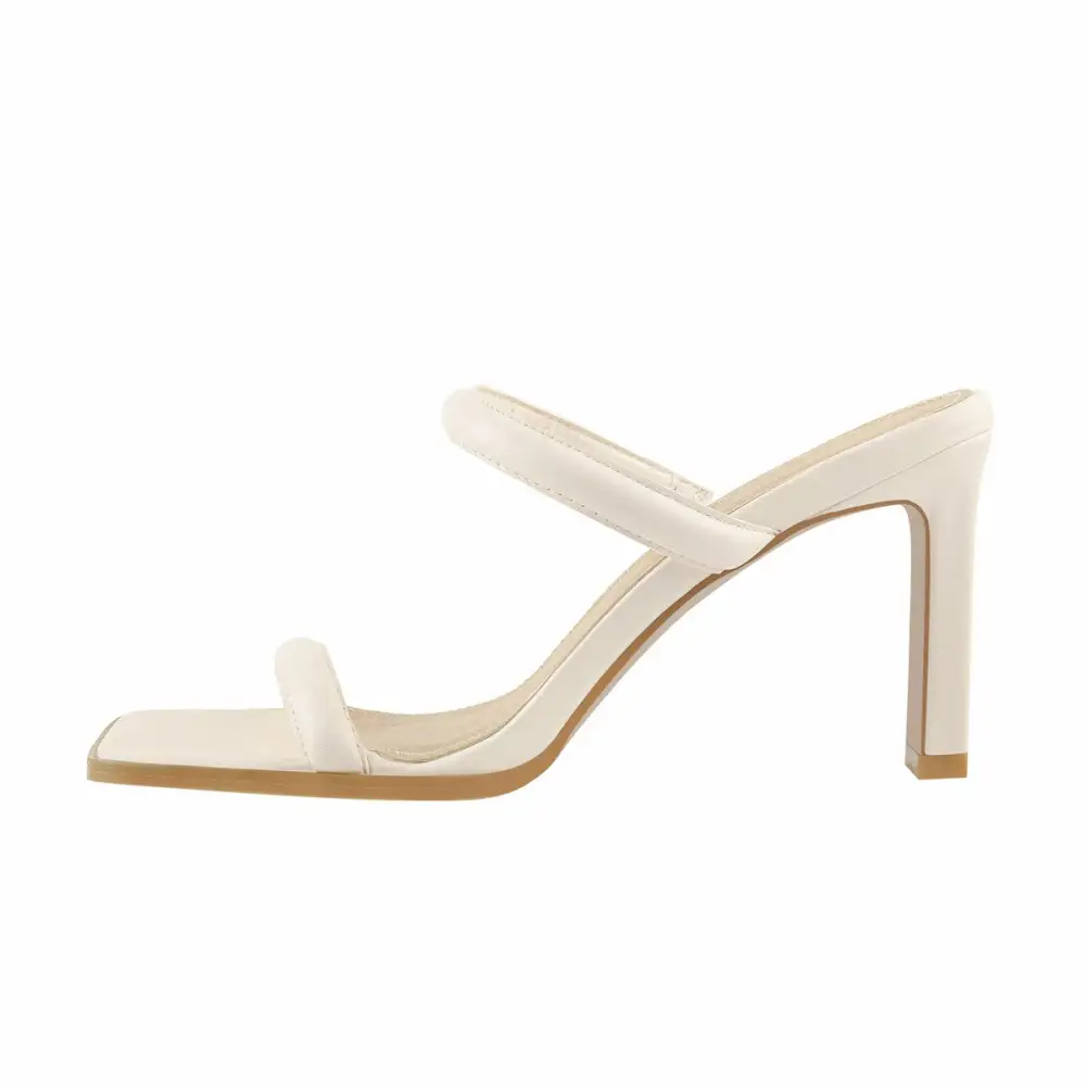 Square Toe Slip On Mule Sandals