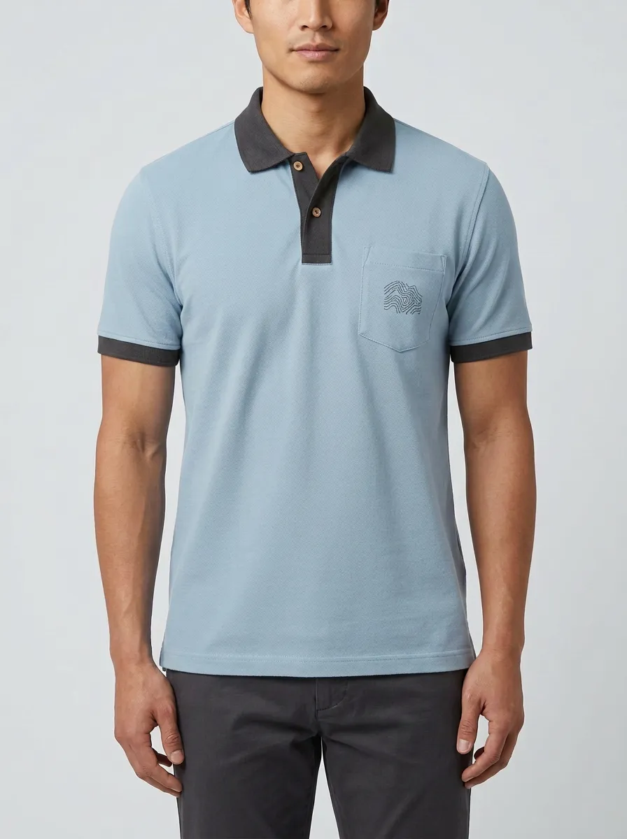 Modern Topographic Men's Polo Shirt