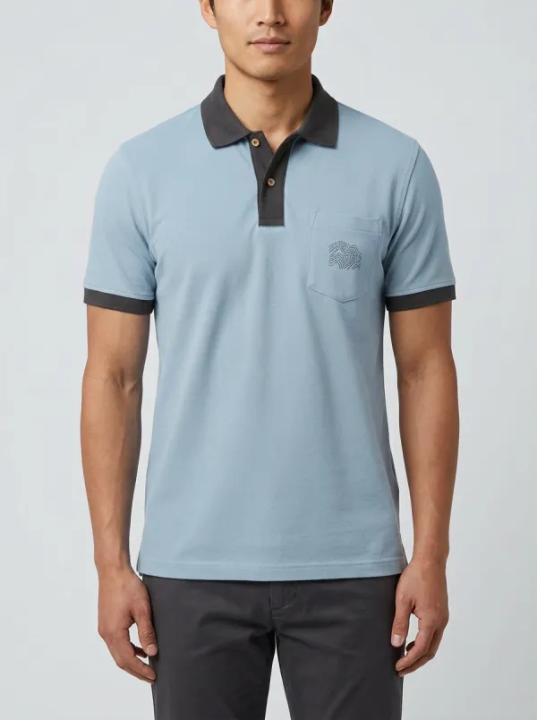 Modern Topographic Men's Polo Shirt
