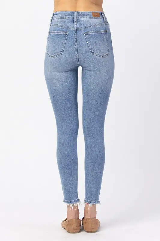 High Rise Classic Button Skinny Apparel