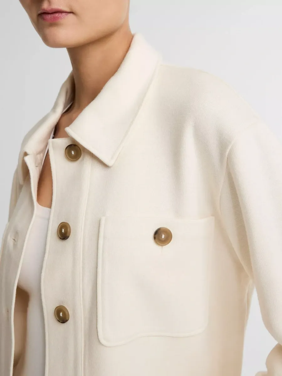 Soft Button-Front Pocket Jacket