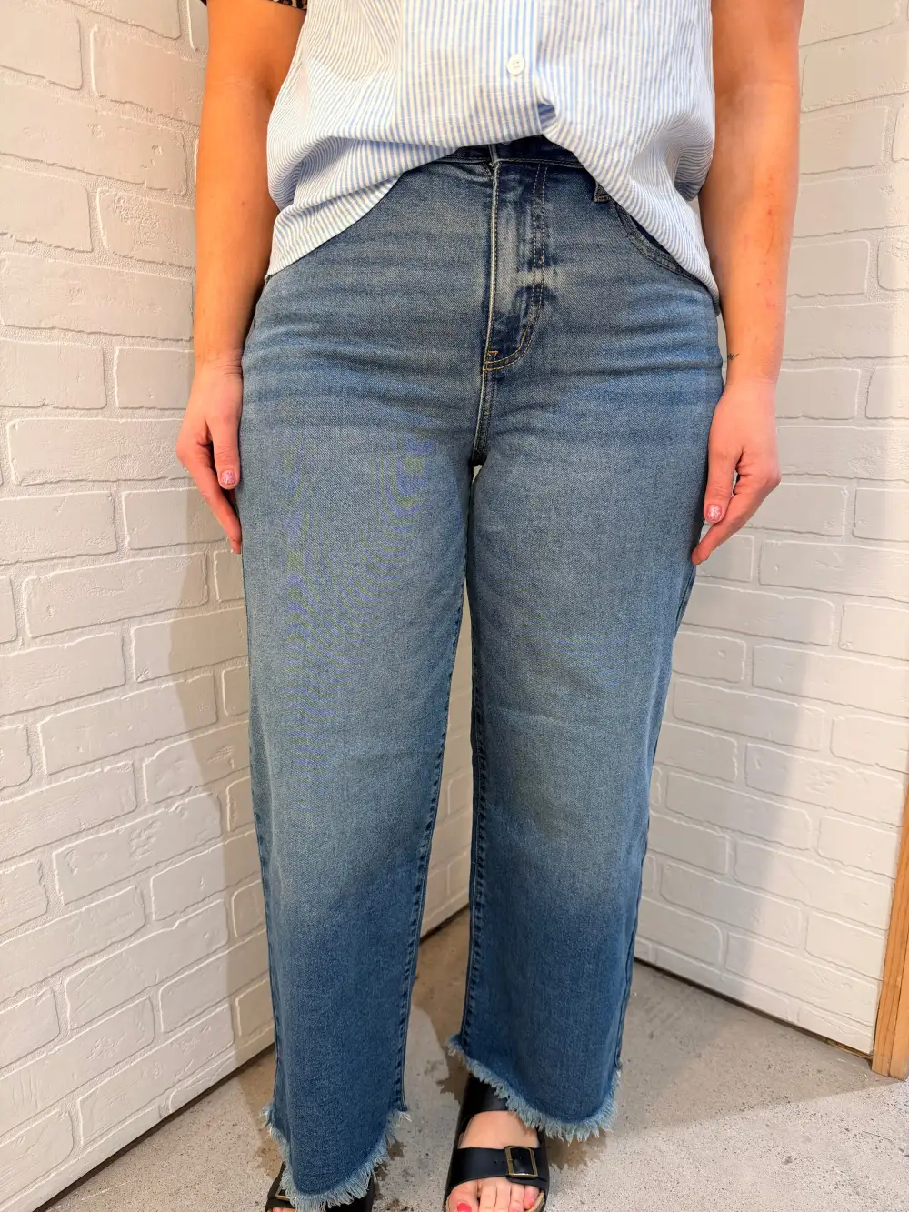 Medium Wash Denim Shorts