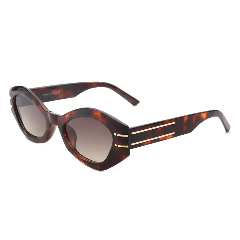 Relaxed Cat Eye Oval Frame Sunglasses