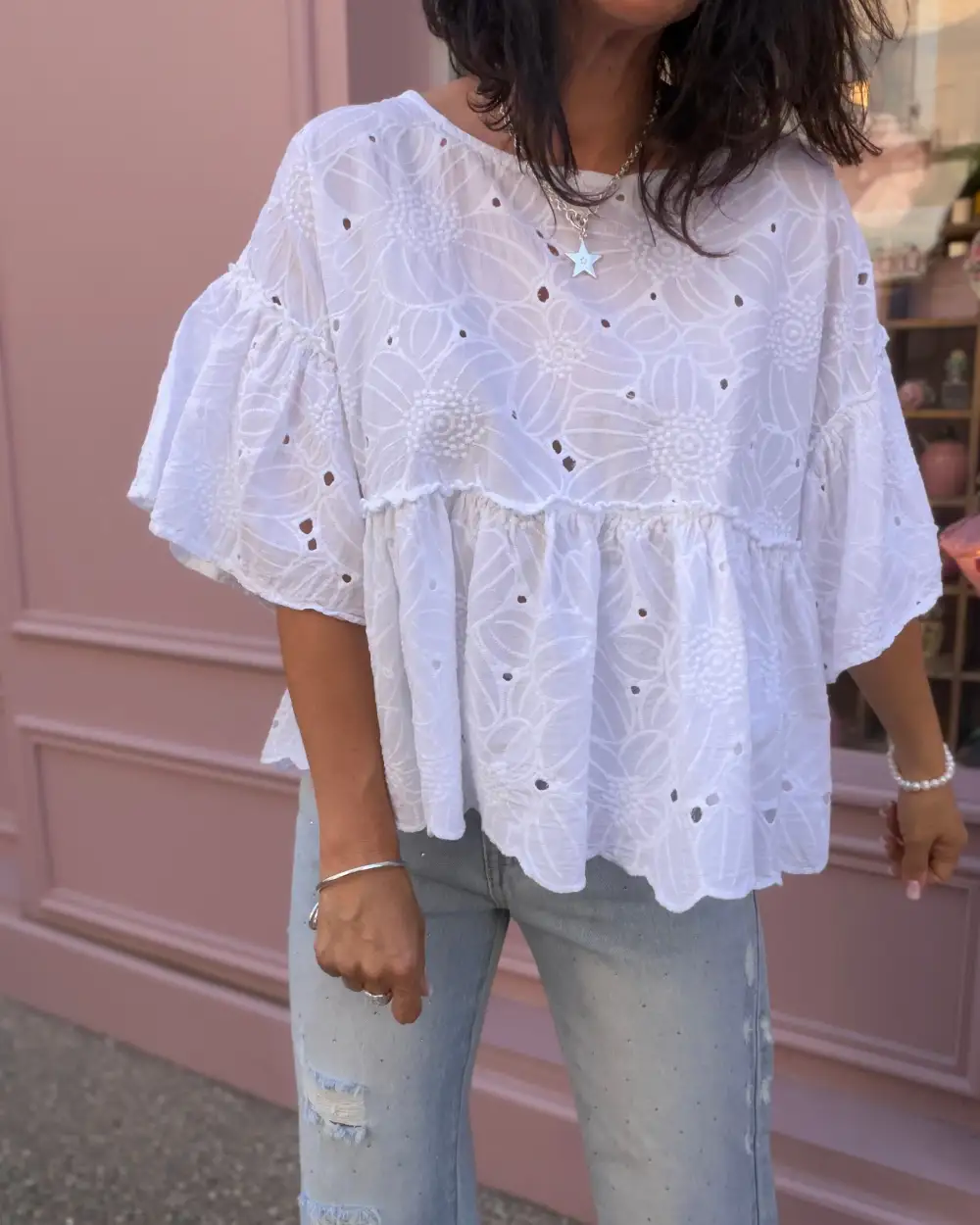 Cotton Embroidered Blouse