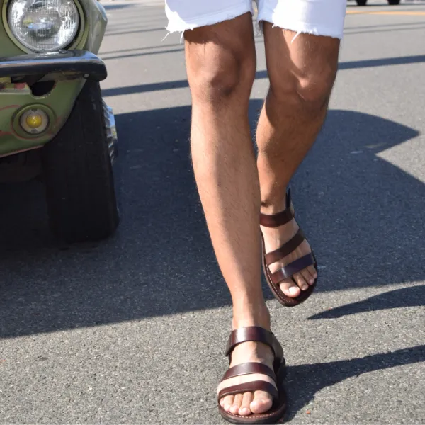 Everyday Leather Velcro Strap Sandals