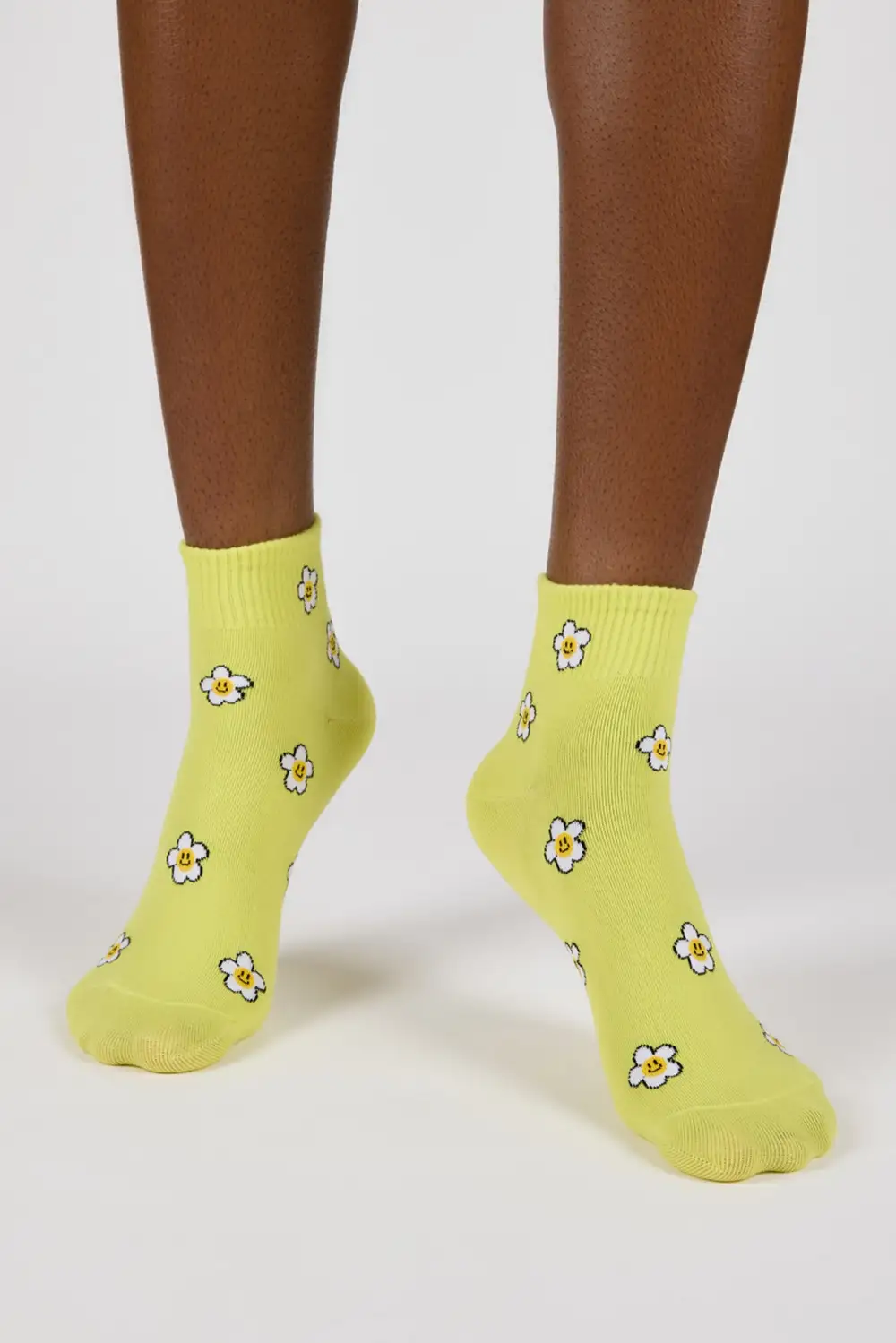 Flower Smiley Face Short Socks