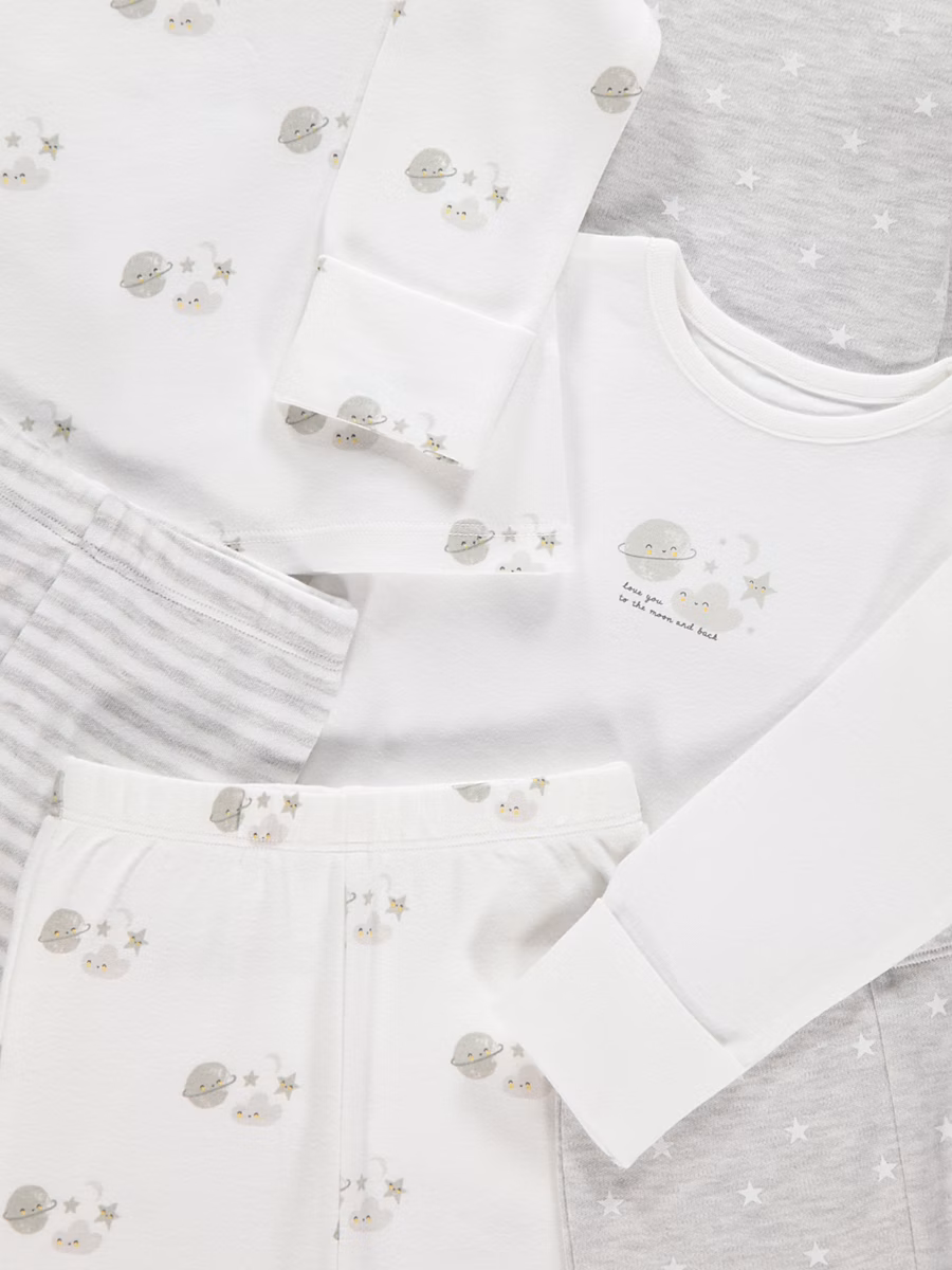 Moon and Stars Pyjamas 3 Pack detail 1