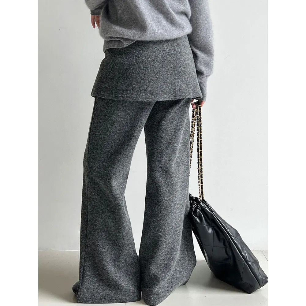 Contemporary Fashionable Casual Long Pants With Flap