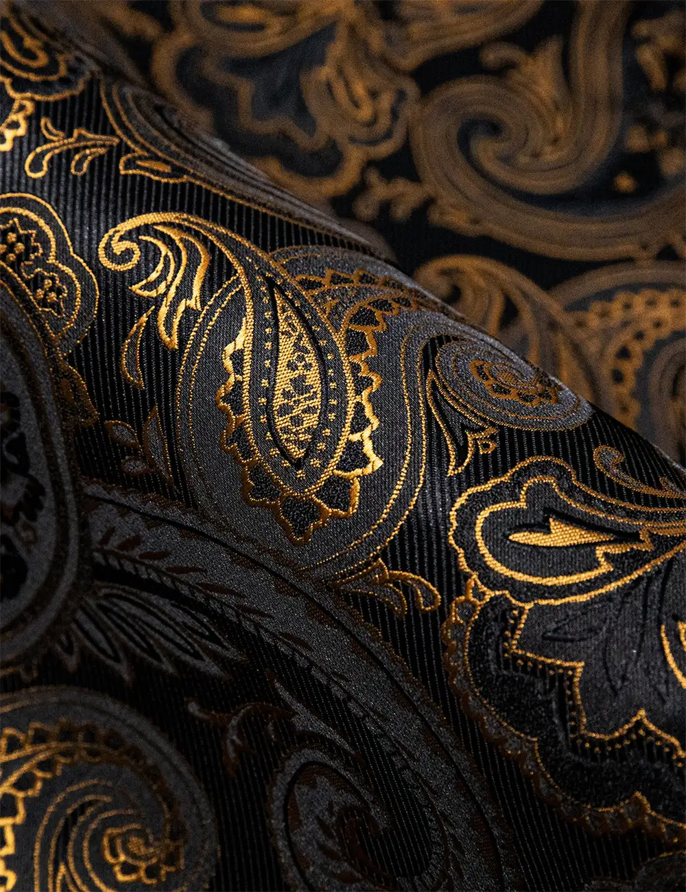 Woven Paisley Long Sleeve Silk Dress Shirt
