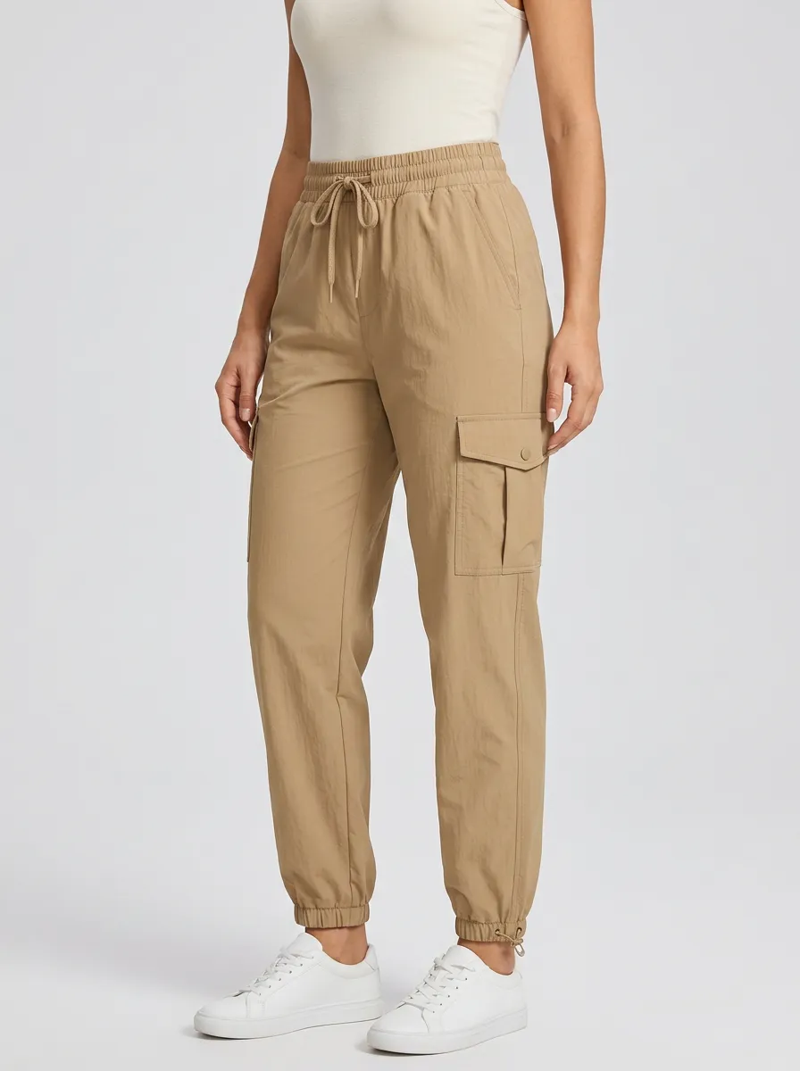 Elastic-Waist Outdoor Breathable Casual Breathable Cargo Pants