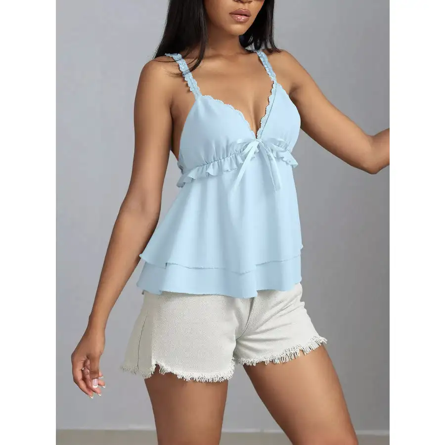 Lace Detail Layered Camisole Top