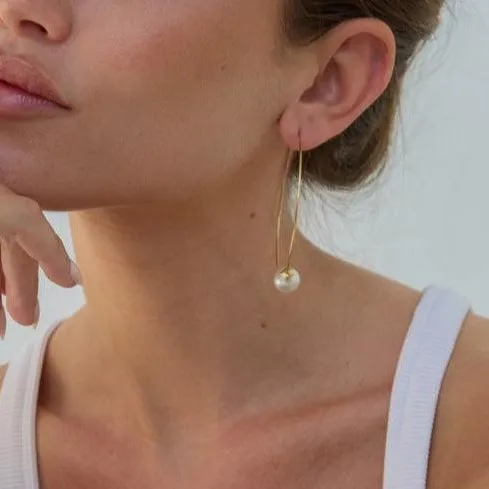 Classic South Sea Pearl Hoop Earrings