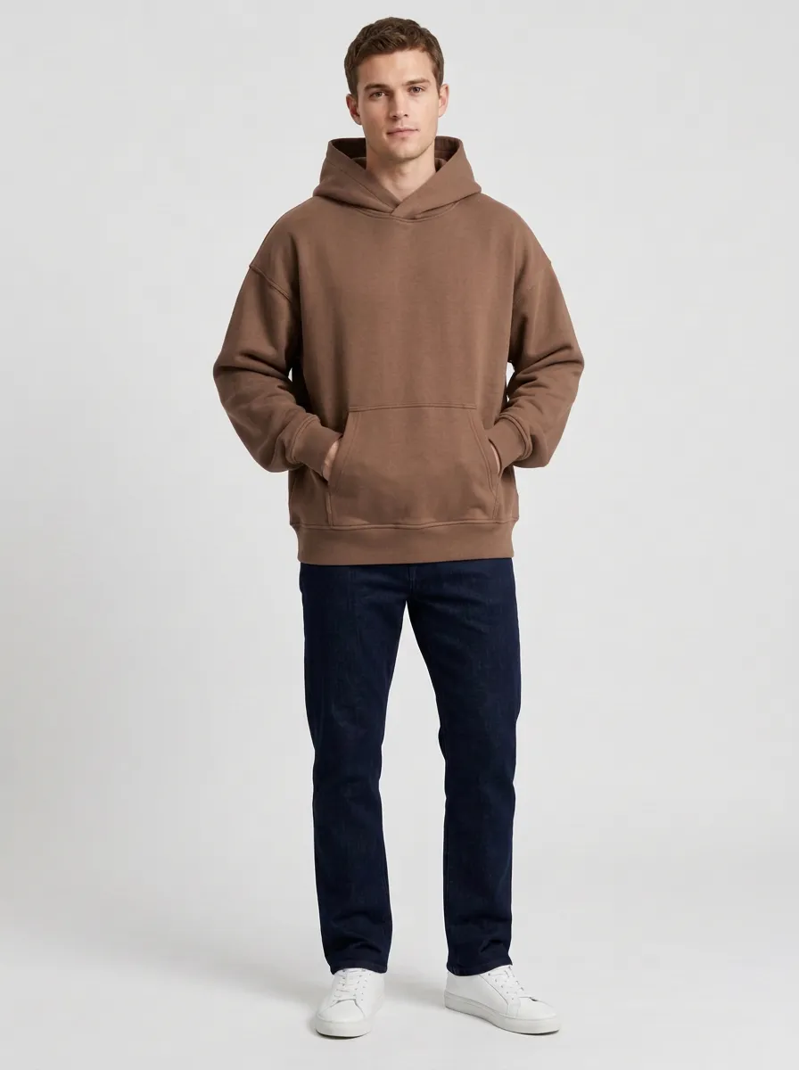 Easy Layer Plain Unisex Hooded Sweatshirt