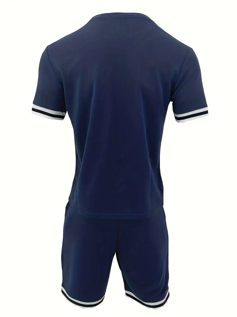 S Contrast Stripe Short Sleeve Tee & Shorts Set