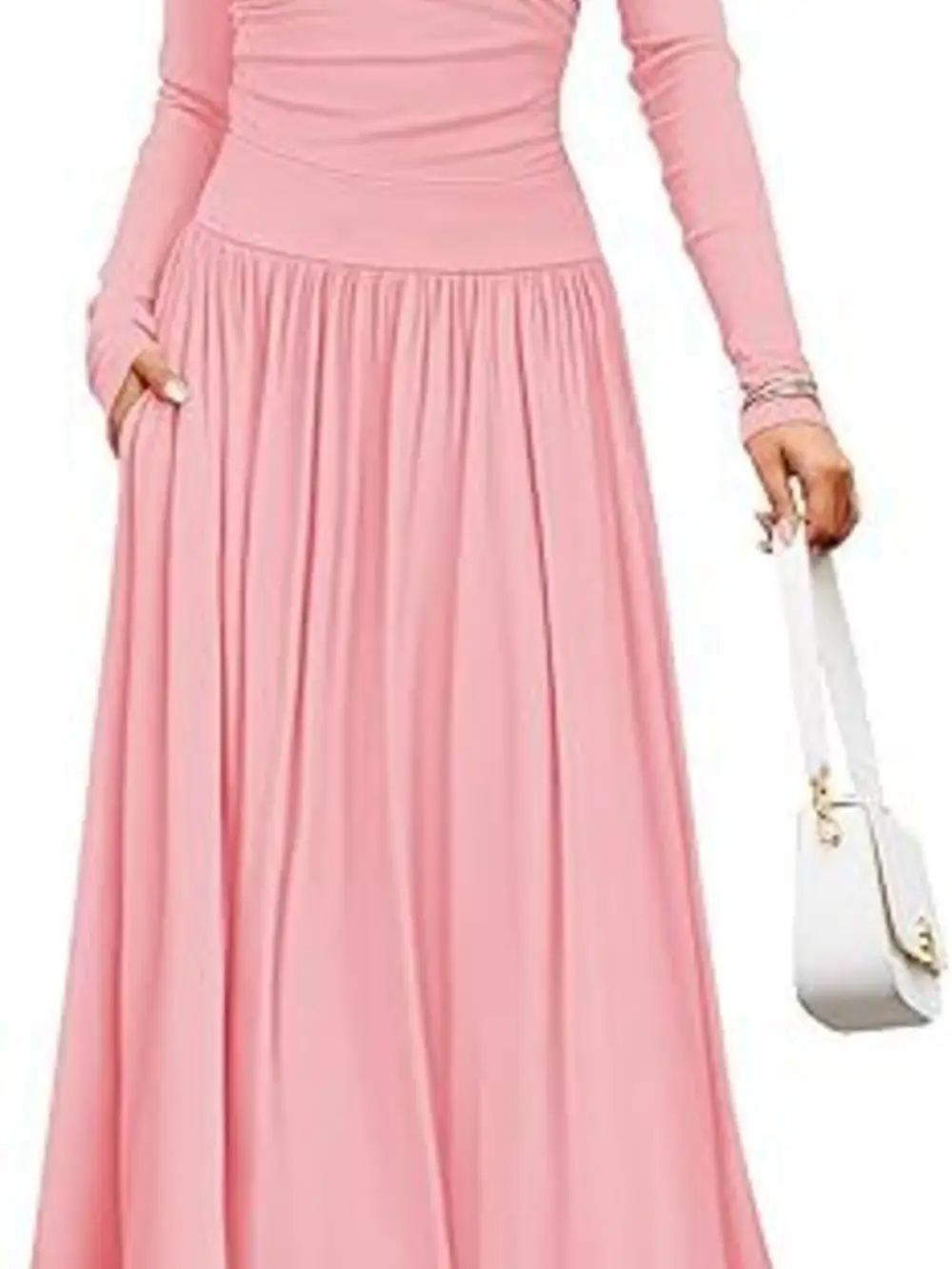 Long Sleeve Maxi Dress With Pockets
