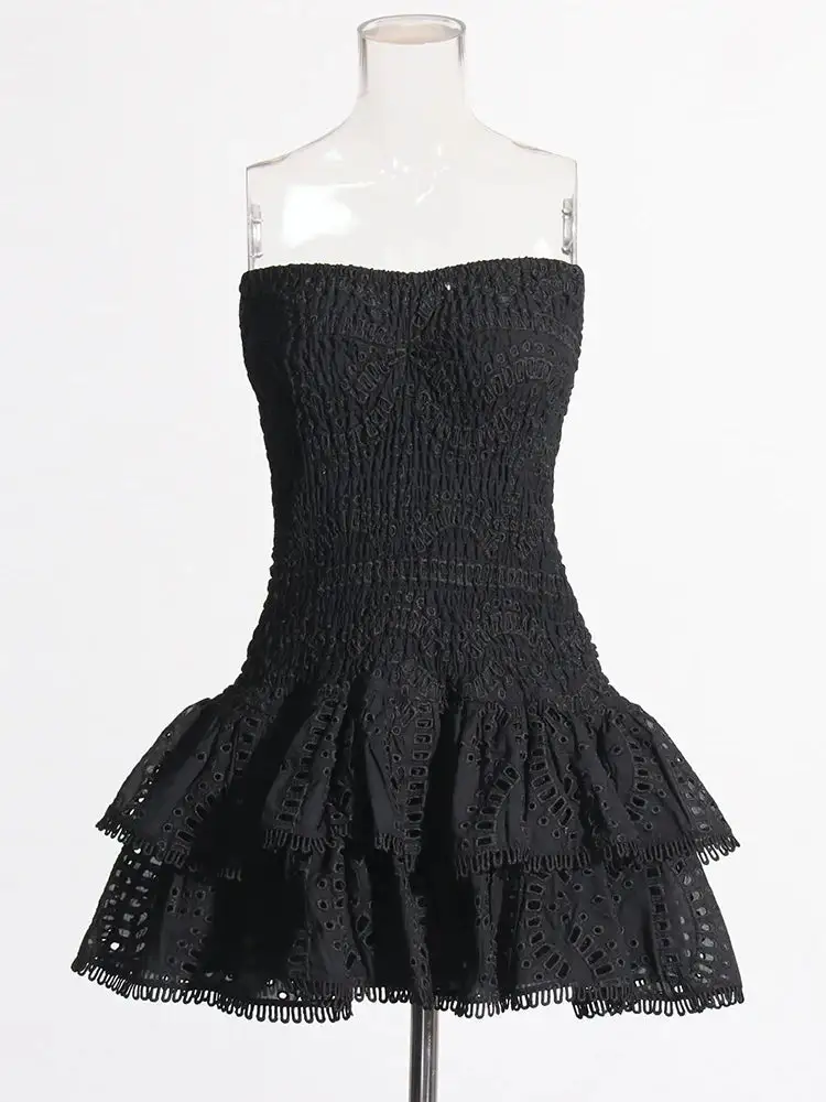 Strapless Ruched Mini Dress