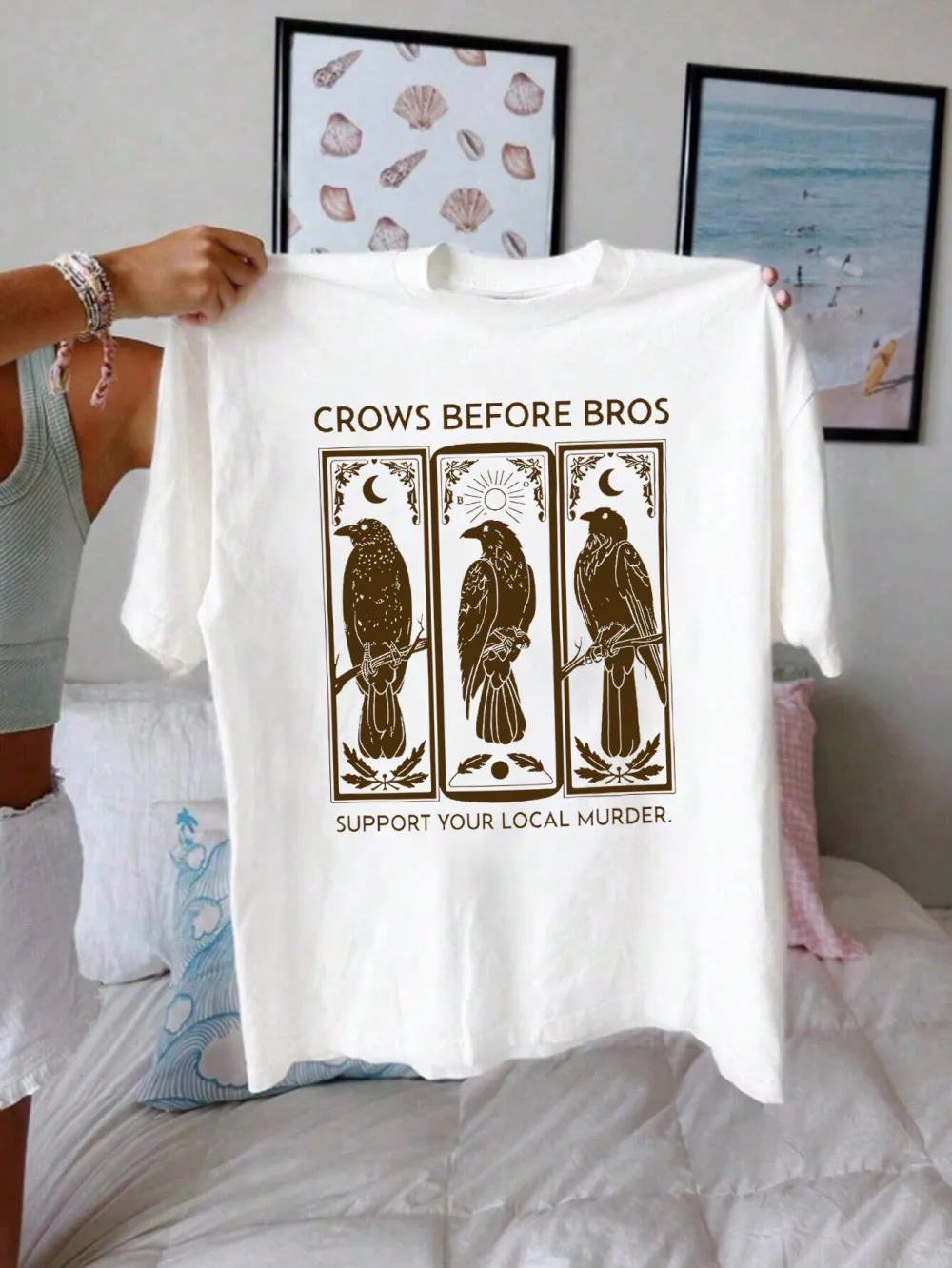 Crows Before Bros  Lady T-Shirt