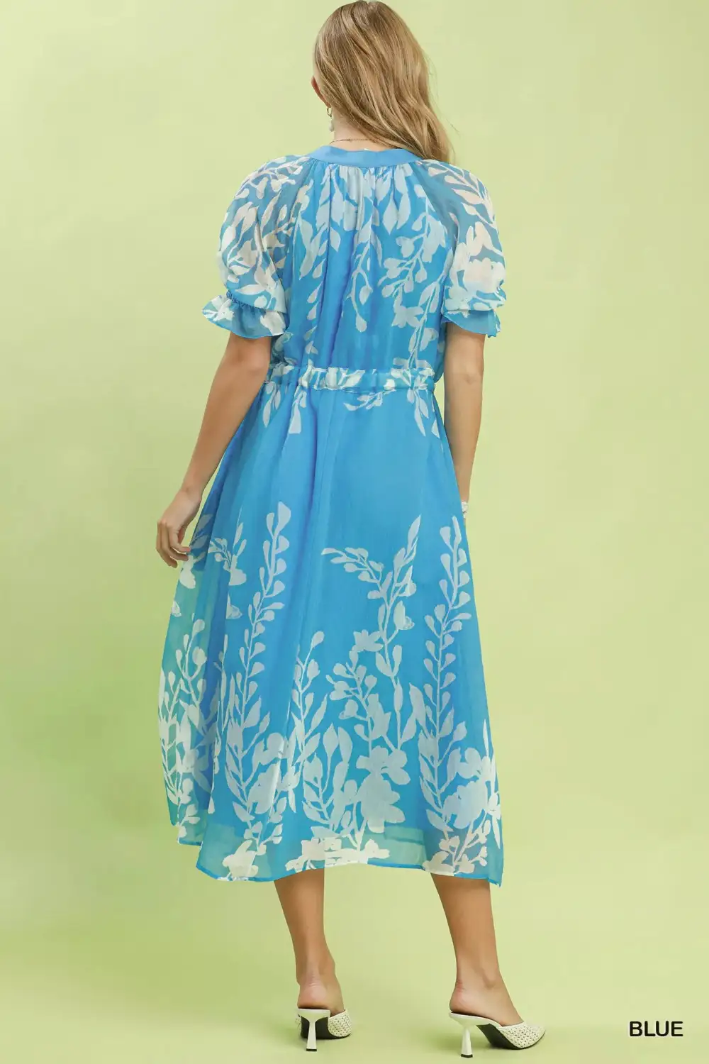 Waist Tie Waist Midi Dress with Side Pockets