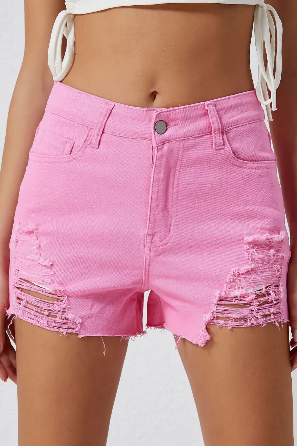 Denim Distressed Shorts
