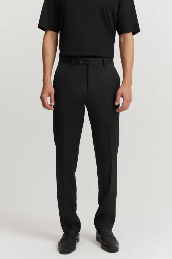 Men's Modern Regular Fit Wool Pants